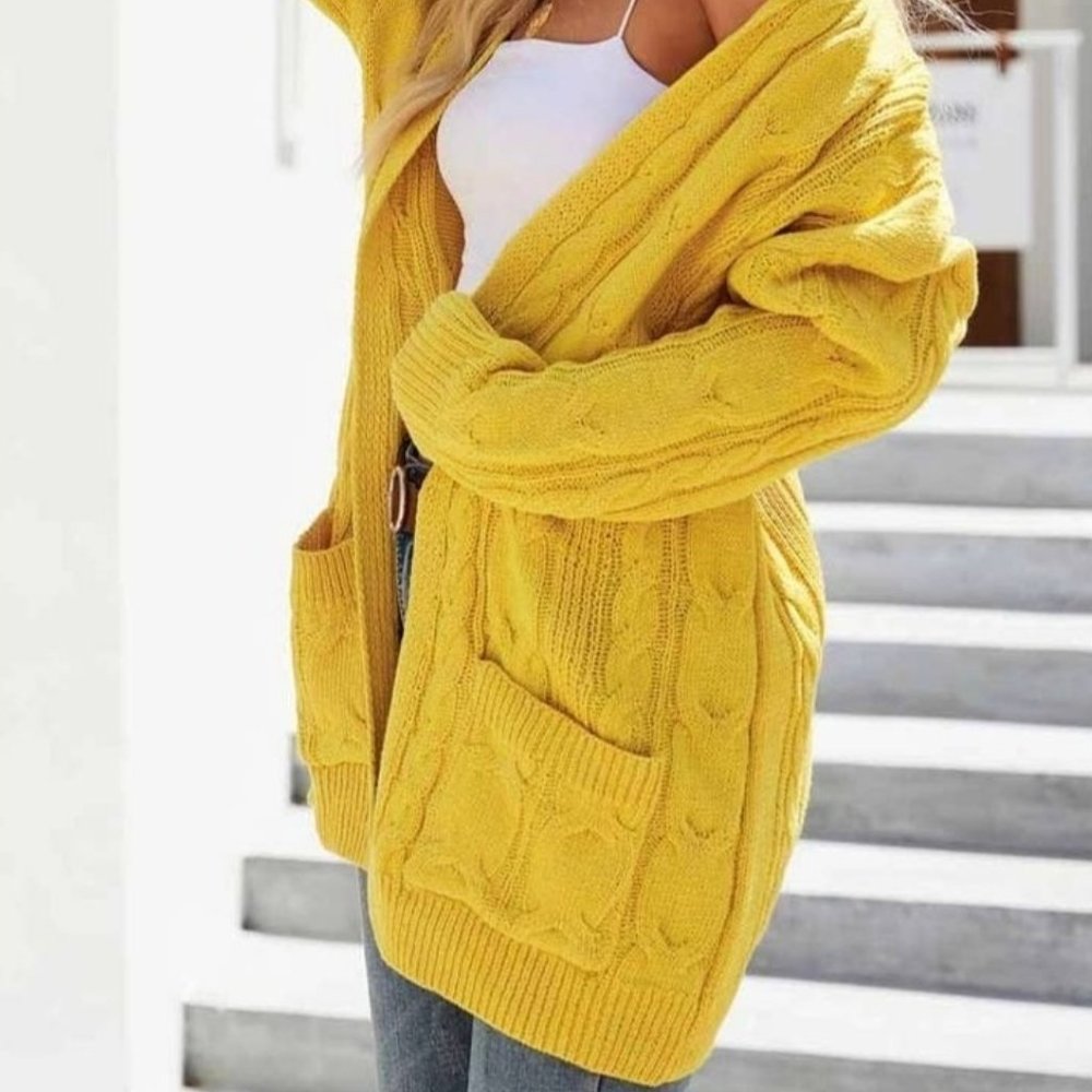 Cozy Cable Knit Sweater Cardigan